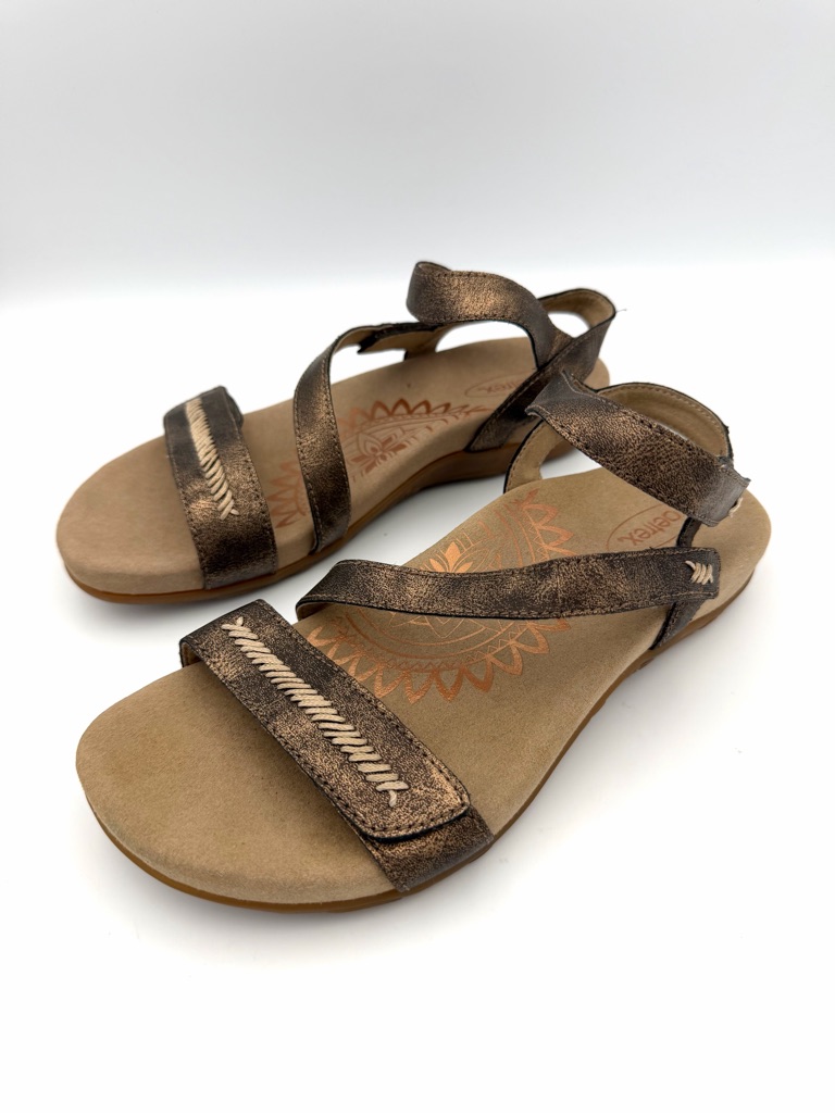 Aetrex Gabby Metallic Bronze Comfort Sandals | Eu 36 (Us 6-6.5)